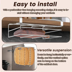 Stainless Steel Under Cabinet Cutting Board and Pot Lid Storage Rack