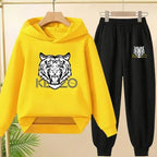 Kids' Tiger Print Hoodie Sweatshirt Pants Set