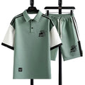 Men's Casual Printed Short Sleeve T-Shirt and Shorts Two Piece Set
