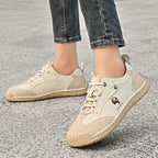 Women's Handmade Leather Casual Shoes British Style Retro Sneakers