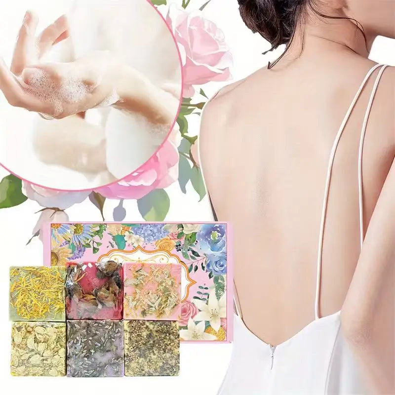 Unisex Floral Essential Oil Moisturizing Bath Soap Gift Set 21.2 oz