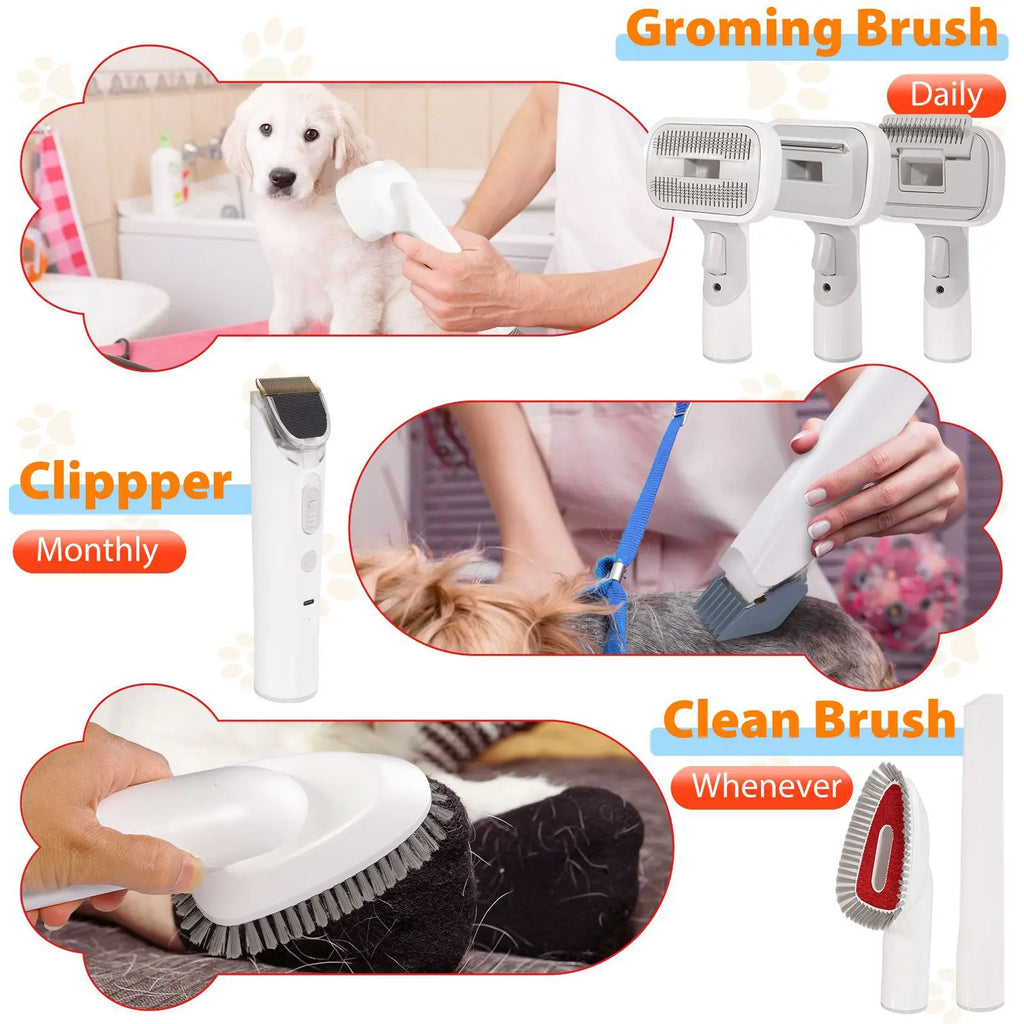 Dog Grooming Vacuum Kit with 2.4-Quart Dust Cup