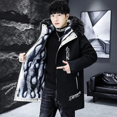 Men's Thick Warm Hooded Winter Parka Coat YA2318