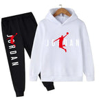 Kids' Slam Dunk Pattern Hoodie Pants Two-Piece Set