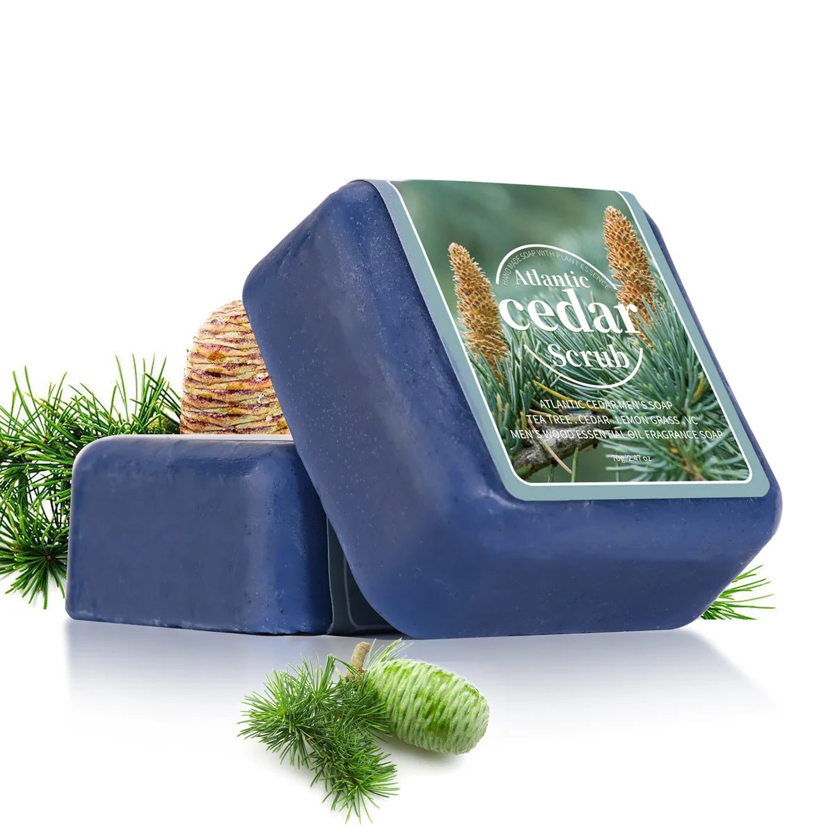 Men's Cedar Essential Oil Deep Cleansing Handmade Soap 2.5 oz