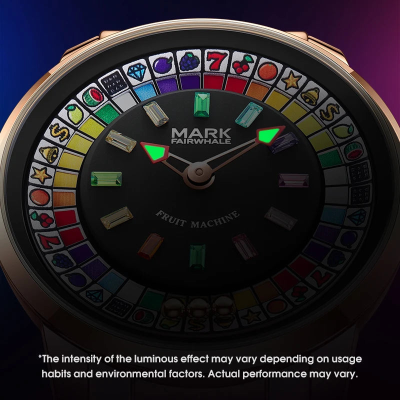Men's Full Color Rotatable Dial Quartz Watch with Luminous Wheel
