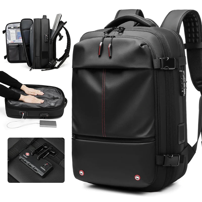 Men's Fashion Oxford Large Capacity 17 Inch Laptop Travel Backpack