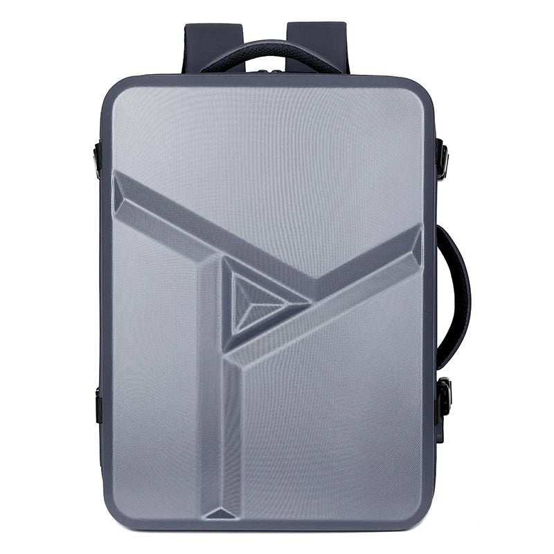 Men's Fashion Hard Shell 17 Inch Laptop Travel Backpack