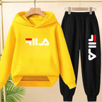 Kids' Pullover Hoodie Sweatshirt Pants Two-Piece Set