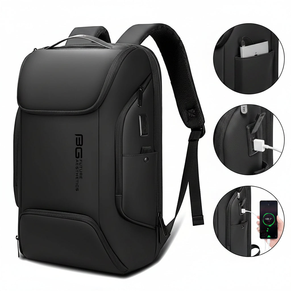 Men's Waterproof USB 15.6 Inch Laptop Travel Backpack BG-7267