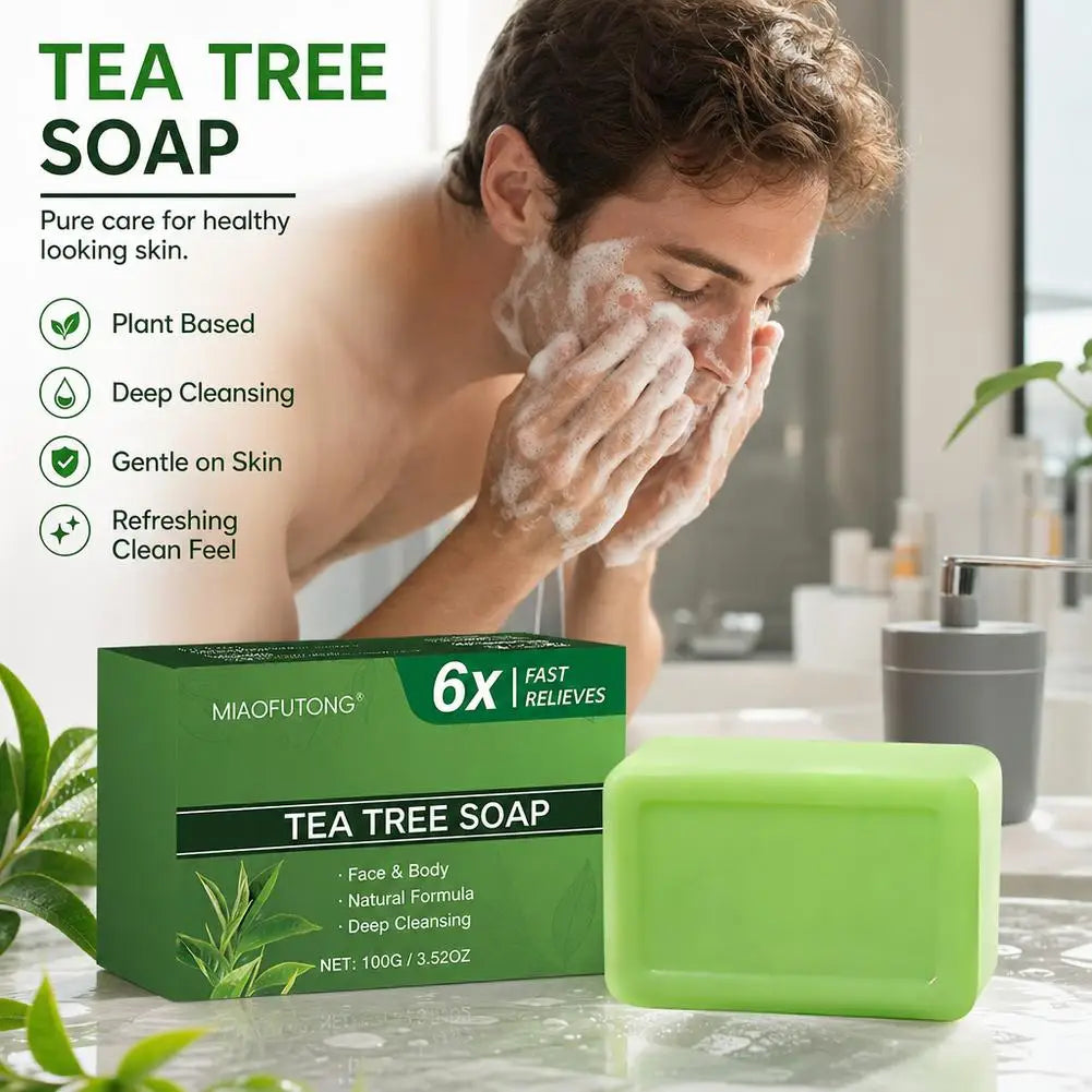 Natural Tea Tree Oil Cleansing Face Body Soap Bar 3.5 oz