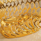 Golden Dragon Fish Ornament and Ceramic Desktop Figurine