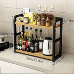 2 Tier Metal Countertop Shelf and Multipurpose Kitchen Storage Organizer