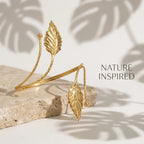 Women's Vintage Leaf Geometric Waves Upper Arm Cuff Bracelet