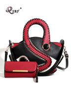 Women's Large Capacity Leather Top Handle Crossbody Bag