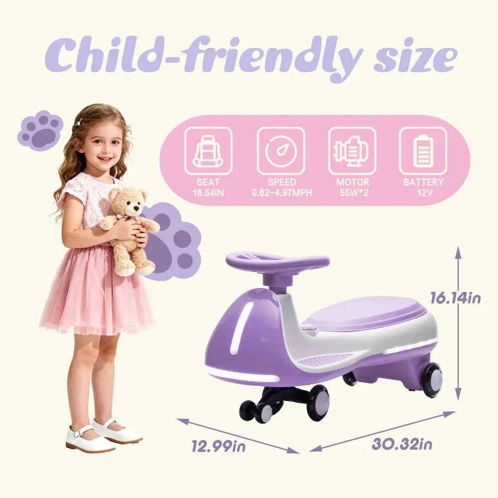 Kids 12V Electric Ride on Wiggle Car Toy Set W1578P390193