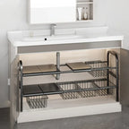 Expandable Under Sink Cabinet Shelf and Multipurpose Storage Organizer Rack