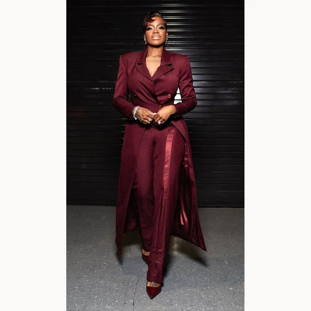 Men's Tailored Two-Piece Blazer and Pants Suit