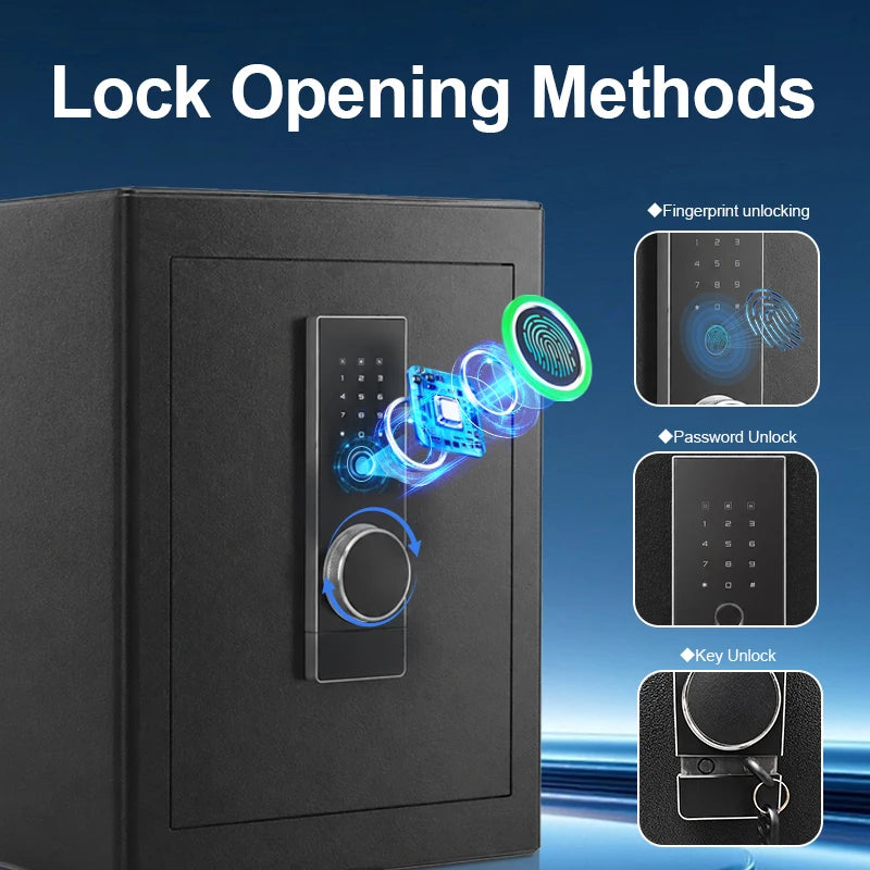 Biometric Fingerprint Safe Box and Solid Steel Security Cabinet