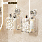Wall Mounted Water Ripple Suction Shower Storage Basket Rack SSW045