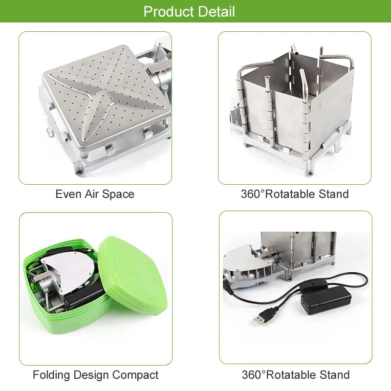 6000W Folding Wood Burning Stove with Electronic Blower