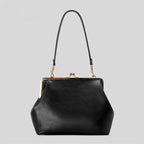 Women's Retro Kiss Lock Frame Shoulder Clutch Bag