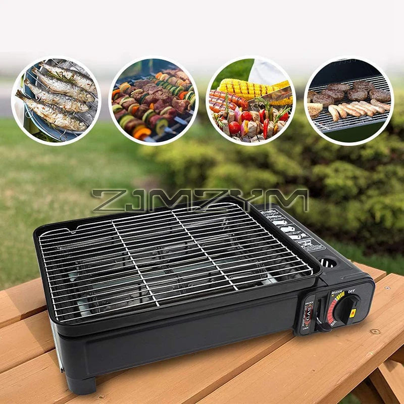 Multi-Functional Portable Cassette BBQ Grill with Mesh Baking Pan