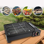 Multi-Functional Portable Cassette BBQ Grill with Mesh Baking Pan