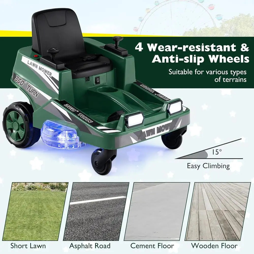 Kids 12V Battery Powered Electric Ride on Lawn Mower Toy Car