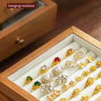 Solid Wood Multi-Layer Jewelry Storage Box and Organizer