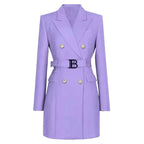 Women's Double Breasted Belted Blazer Dress