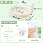 Window Cat Hammock Breathable Plush Suction Cup Foldable Pet Bed