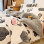 Thick Warm Lamb Fleece Blanket and Soft Milk Fleece Comforter