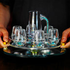 Diamond Crystal Liquor Shot Glasses and Spirit Dispenser Set