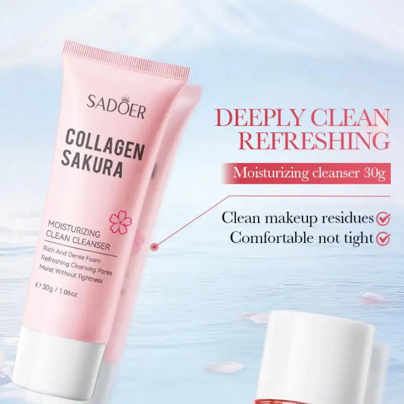 Sakura Moisturizing Face Skin Care 6-Piece Travel Set