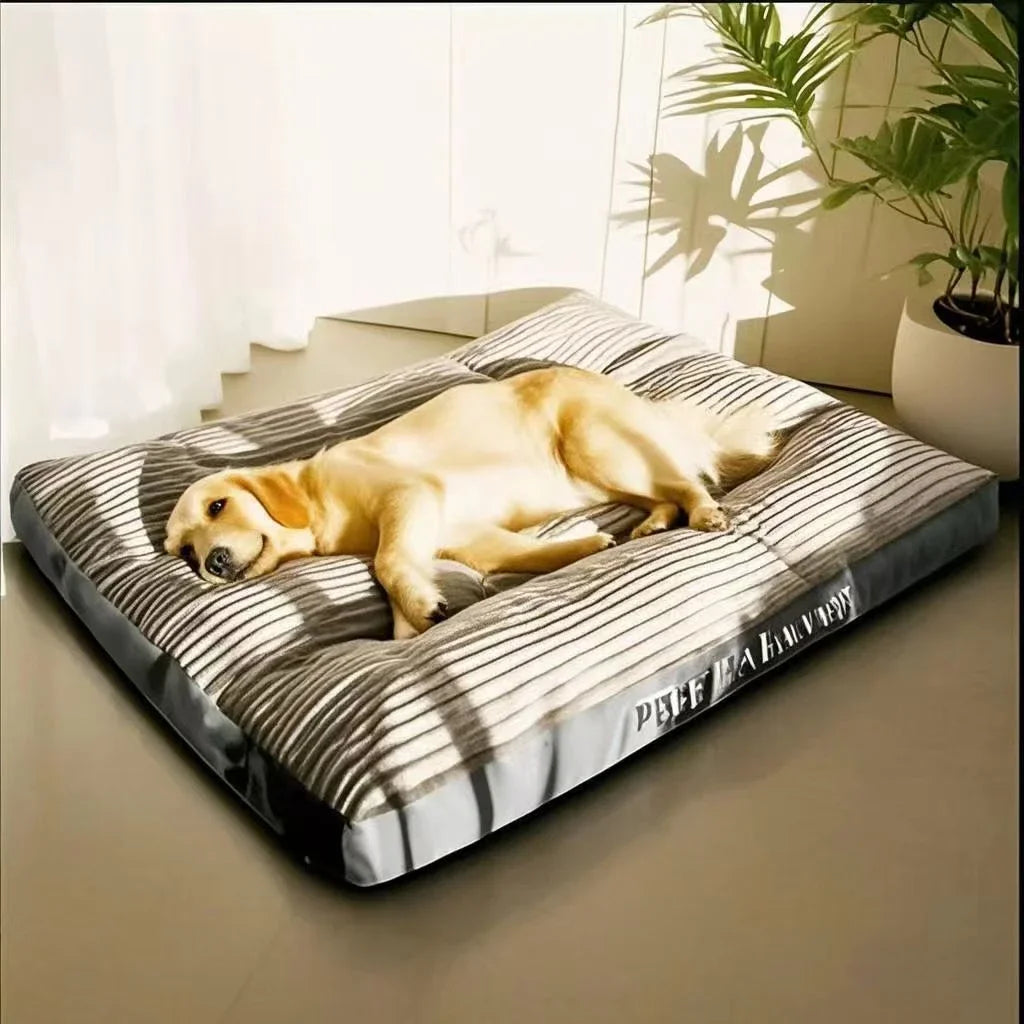 Corduroy Dog Bed Mat Oversized Washable Cushion for Medium and Large Dogs