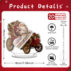 Bohemian Christmas Flat Acrylic Plaque and Desktop Tabletop Ornament