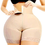 High Waist Butt Enhancer Control Panties with Hook Closure
