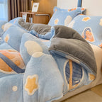 Thick Warm Lamb Fleece Blanket and Soft Milk Fleece Comforter