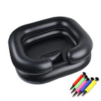 Inflatable Hair Wash Basin with Pillow for Bedridden Home Care