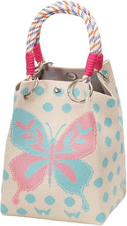 Women's Mini Knitted Geometric Colorblock Bucket Handbag