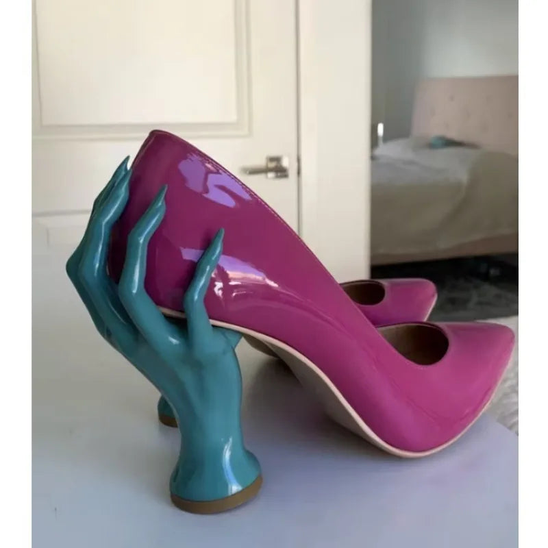 Women's Pointed Toe Hand Sculpted Heel Pumps