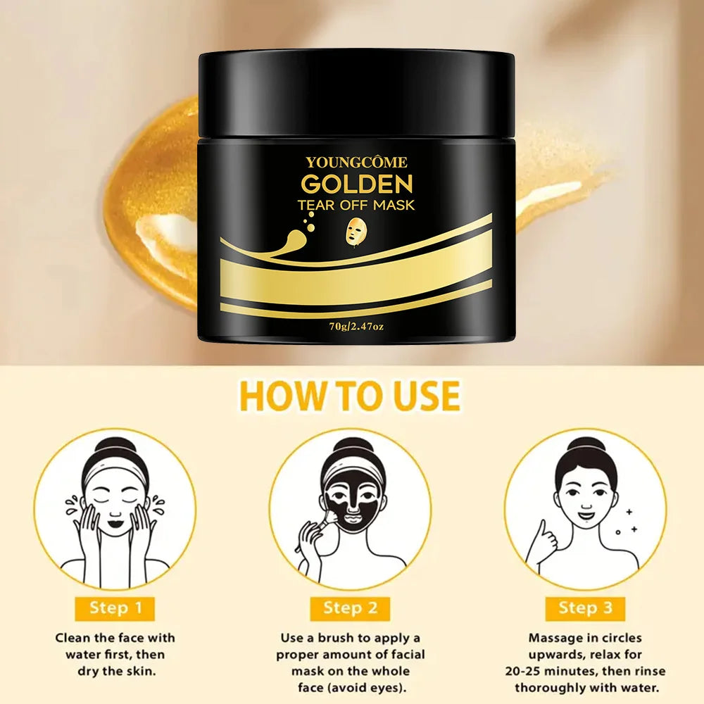 Women's 24K Gold Tear Off Deep Cleansing Peel Face Mask YH1401
