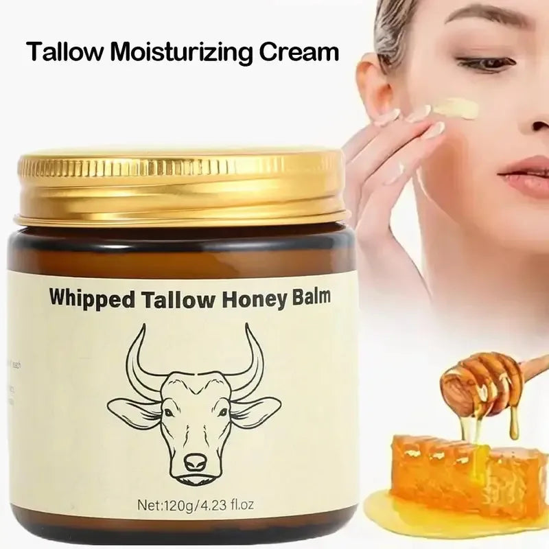 Unisex Beef Tallow & Honey Deep Hydration Moisturizing Face Cream 4.2 oz