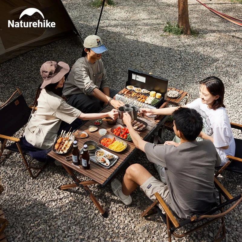 Folding Camping BBQ Grill and Stainless Steel Portable Charcoal Oven