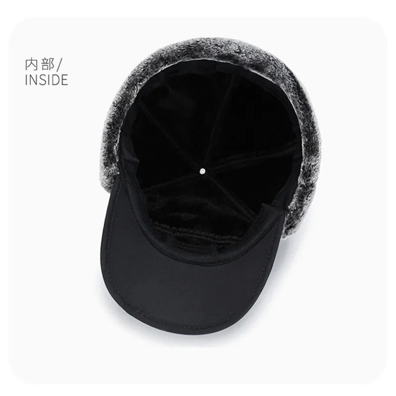 Unisex Winter Thermal Faux Fur Baseball Trapper Hat