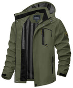 Men's Lightweight Waterproof Hooded Outdoor Hiking Rain Jacket TJ589