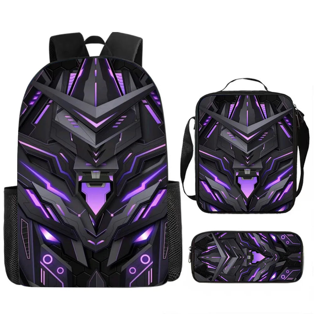 Kids' Fashion Oxford 3D Print School Backpack Set
