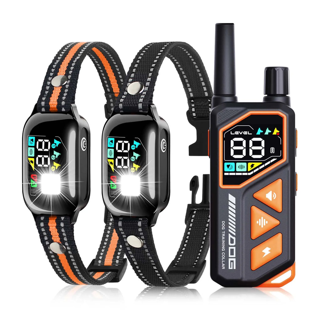 AI Electric Dog Training Collar 3300ft Range IPX7 Waterproof 10-120lbs