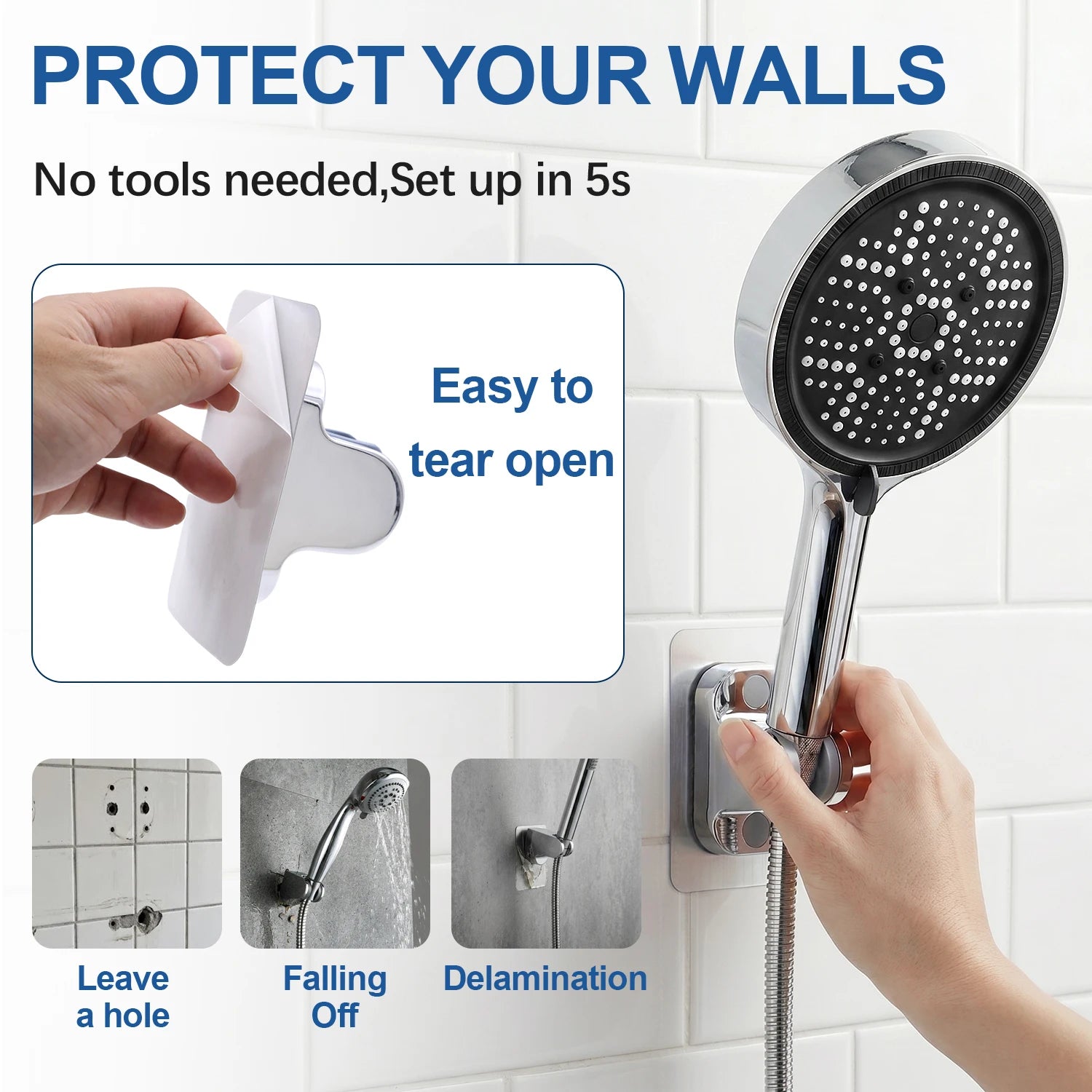 Stainless Steel Rain Shower Head and Handheld Spray Combo